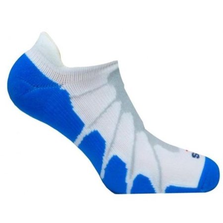 POWERPLAY SS 6011 Sport Plantar Fasciitis Arch Support Ghost Compression Socks; White-Royal - Large PO17948